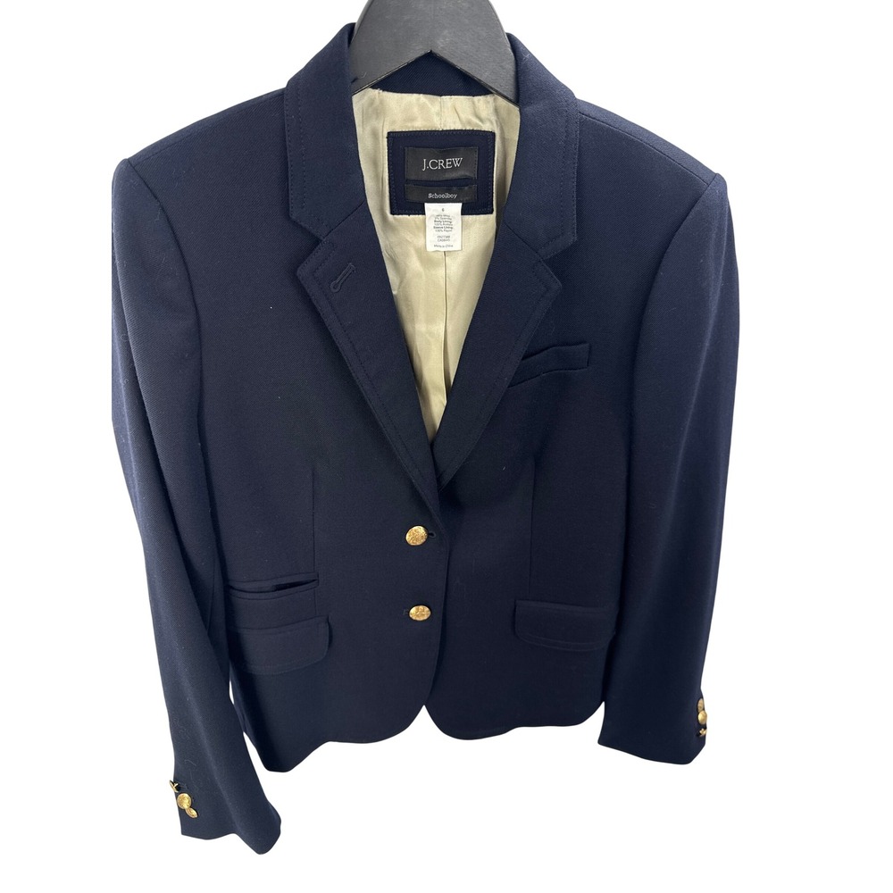 J.Crew Schoolboy Blazer Size 6 Navy Notch Lapel Single-Breasted Formal Business - Picture 4 of 7